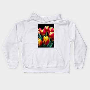 Gold And Red Tulip Bunch Kids Hoodie